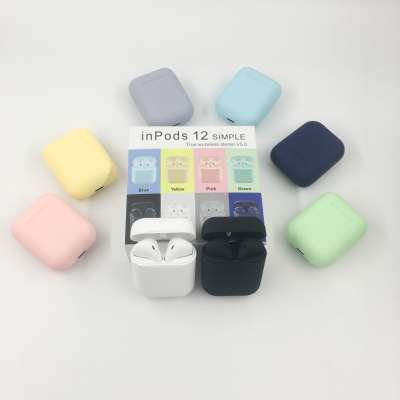 Inpods 12 Y TWS Earphones Pop-up Window Macarons Colors Bluetooths V5.0 Wireless Headset TWS Earbuds