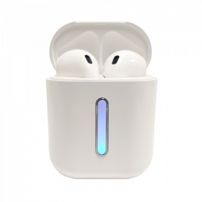 Q8L A White TWS Colorful LED Light Wireless Bluetooths Earphone Headphone Headset